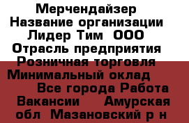 Мерчендайзер › Название организации ­ Лидер Тим, ООО › Отрасль предприятия ­ Розничная торговля › Минимальный оклад ­ 12 000 - Все города Работа » Вакансии   . Амурская обл.,Мазановский р-н